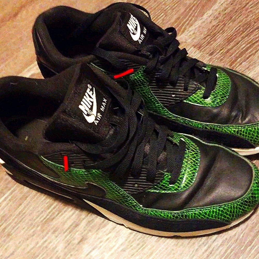 Nike Air Max 90 Green Python Snake Skin Black